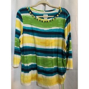 Ruby‎ Rd Favorites Petite Xl Striped Shirt